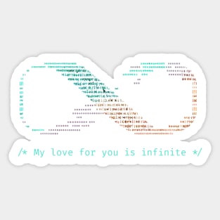 My love for you is infinite - V1 Sticker